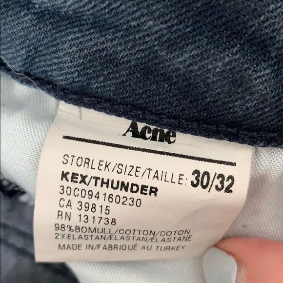 ACNE Kex Skinny Denim Jeans Size 30/32 - Picture 5 of 5